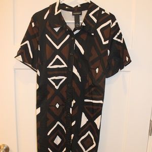 Lane Bryant Short-sleeved Button dress